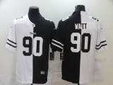 Men's Pittsburgh Steelers #90 T. J. Watt Black/White Split 2020 Vapor Untouchable Limited Jersey