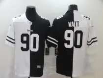 Men's Pittsburgh Steelers #90 T. J. Watt Black/White Split 2020 Vapor Untouchable Limited Jersey