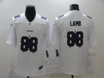 Men's Dallas Cowboys #88 CeeDee Lamb White Shadow Logo Limited Jersey