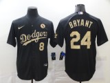 Copy MLB Los Angeles Dodgers #8 & #24 Kobe Bryant Black Camo 2020 Nike Cool Base Jersey