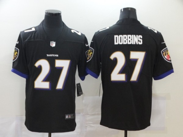 Men's Baltimore Ravens #27 Dobbins Black Vapor Untouchable Limited Jersey