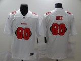 Men's San Francisco 49ers #80 Jerry Rice White Shadow Logo Limited Jersey