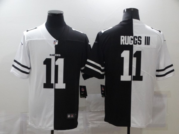 Men's Raiders #11 Ruggs III Black/White Split 2020 Vapor Untouchable Limited Jersey