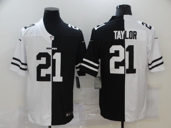 Men's Washington Redskins #21 Sean Taylor Black/White Split 2020 Vapor Untouchable Limited Jersey