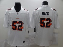 Men's Chicago Bears #52 Khalil Mack White Shadow Logo Limited Jersey