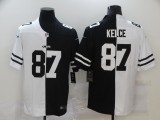 Men's Kansas City Chiefs #87 Kelce Black/White Split 2020 Vapor Untouchable Limited Jersey