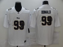 Men's Los Angeles Rams #99 Aaron Donald White Shadow Logo Limited Jersey