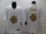 Men's New Orleans Saints #41 Alvin Kamara White Shadow Logo Limited Jersey