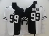 Men's Los Angeles Rams #99 Aaron Donald Black/White Split 2020 Vapor Untouchable Limited Jersey