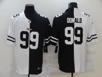 Men's Los Angeles Rams #99 Aaron Donald Black/White Split 2020 Vapor Untouchable Limited Jersey