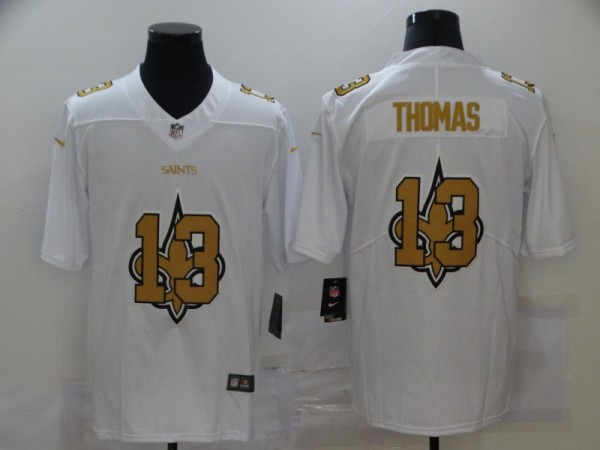 Men's New Orleans Saints #13 Michael Thomas White Shadow Logo Limited Jersey