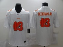 Men's Cleveland Browns #13 Odell Beckham Jr. White Shadow Logo Limited Jersey
