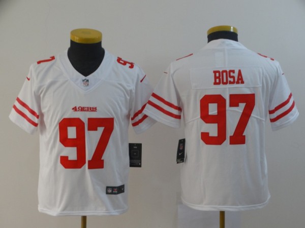 Youth Nike San Francisco 49ers #97 Nick Bosa White Vapor Untouchable Limited Jersey