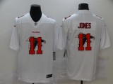 Men's Atlanta Falcons #11 Julio Jones White Shadow Logo Limited Jersey