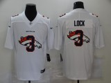 Men's Denver Broncos #3 Lock White Shadow Logo Limited Jersey