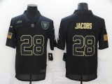 Men's Raiders #28 Josh Jacobs 2020 Black Salute To Service Limited Jersey