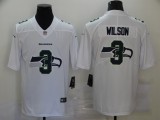 Men's Seattle Seahawks #3 Russell Wilson White Shadow Logo Limited Jersey