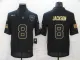 Men's Baltimore Ravens #8 Lamar Jackson 2020 Black Salute To Service Limited Jersey