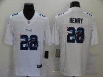 Men's Tennessee Titans #22 Derrick Henry White Shadow Logo Limited Jersey