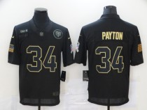 Men's Chicago Bears #34 Walter Payton 2020 Black Salute To Service Limited Jersey