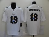 Men's Pittsburgh Steelers #19 JuJu Smith-Schuster White Shadow Logo Limited Jersey