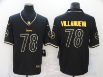 Men's Pittsburgh Steelers #78 Villanueva Black 2019 Golden Edition Limited Jersey