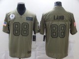 Men's Dallas Cowboys #88 CeeDee Lamb Olive Salute To Service Limited Men Jersey