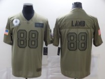 Men's Dallas Cowboys #88 CeeDee Lamb Olive Salute To Service Limited Men Jersey