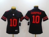 Women San Francisco 49ers #10 Garoppolo Black Vapor Limited Jersey