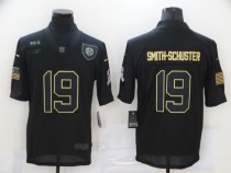 Men's Pittsburgh Steelers #19 JuJu Smith-Schuster 2020 Black Salute To Service Limited Jersey