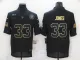 Men's Green Bay Packers #33 Jones 2020 Black Salute To Service Limited Jersey