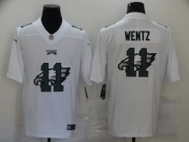 Men's Philadelphia Eagles #11 Carson Wentz White Shadow Logo Limited Jersey