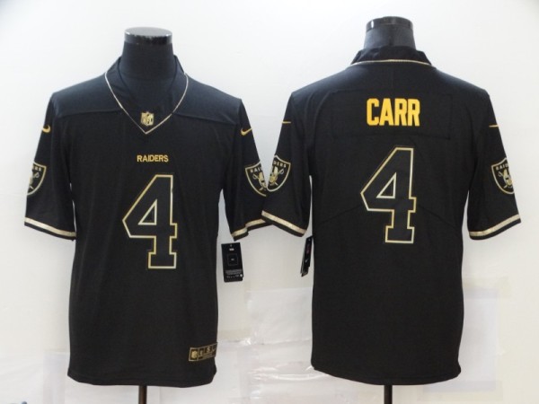 Men's Raiders #4 Carr Black 2019 Golden Edition Limited Jersey