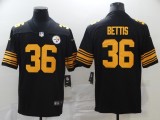 Men's Pittsburgh Steelers #36 Bettis 2020 Black Color Rush Limited Jersey