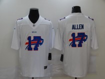 Men's Buffalo Bills #17 Josh Allen White Shadow Logo Limited Jersey