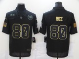 Men's San Francisco 49ers #80 Jerry Rice 2020 Black Salute To Service Limited Jersey