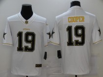 Men's Dallas Cowboys #19 Amari Cooper White 2019 Golden Edition Limited Jersey