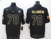 Men's Pittsburgh Steelers #78 Villanueva 2020 Black Salute To Service Limited Jersey