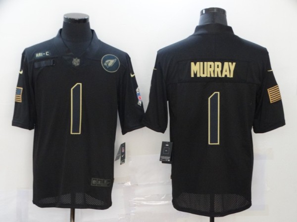 Men's Arizona Cardinals #1 Kyler Murray 2020 Black Salute To Service Limited Jersey