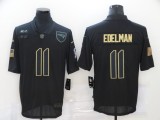 Men's New England Patriots #11 Edelman 2020 Black Salute To Service Limited Jersey