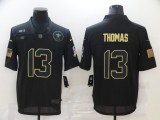 Men's New Orleans Saints #13 Michael Thomas 2020 Black Salute To Service Limited Jersey