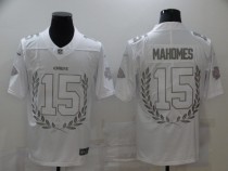 Men's Kansas City Chiefs #15 Patrick Mahomes White MVP Limited Jersey