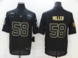 Men's Denver Broncos #58 Miller 2020 Black Salute To Service Limited Jersey