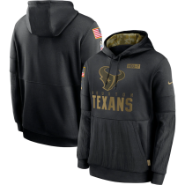 Men's Nike Houston Texans Black 2020 Salute to Service Sideline Performance Pullover Hoodie