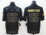 Men's Dallas Cowboys #55 Leighton Vander Esch 2020 Black Salute To Service Limited Jersey