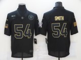 Men's Dallas Cowboys #54 Jaylon Smith 2020 Black Salute To Service Limited Jersey