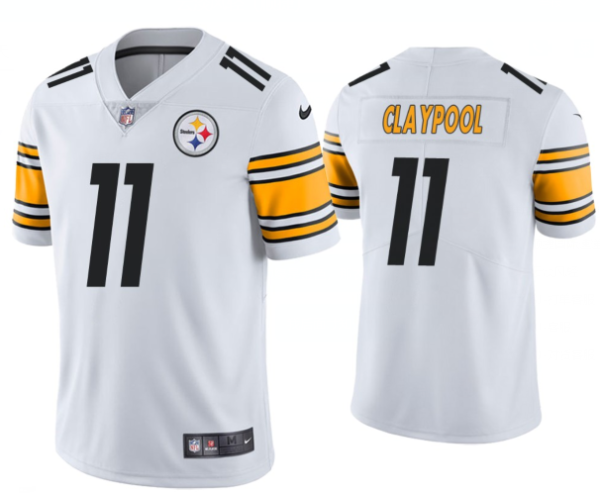 Men's Pittsburgh Steelers #11 Chase Claypool White Vapor Untouchable Limited Jersey