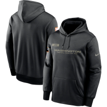 Men's Nike Washington Redskins Black 2020 Salute to Service Sideline Performance Pullover Hoodie