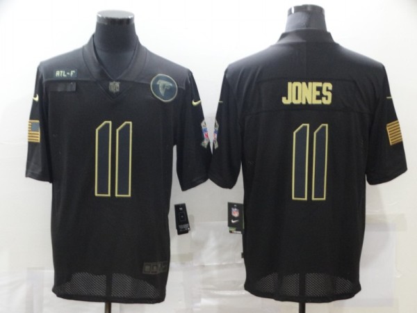 Men's Atlanta Falcons #11 Julio Jones 2020 Black Salute To Service Limited Jersey