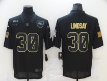 Men's Denver Broncos #30 Phillip Lindsay 2020 Black Salute To Service Limited Jersey